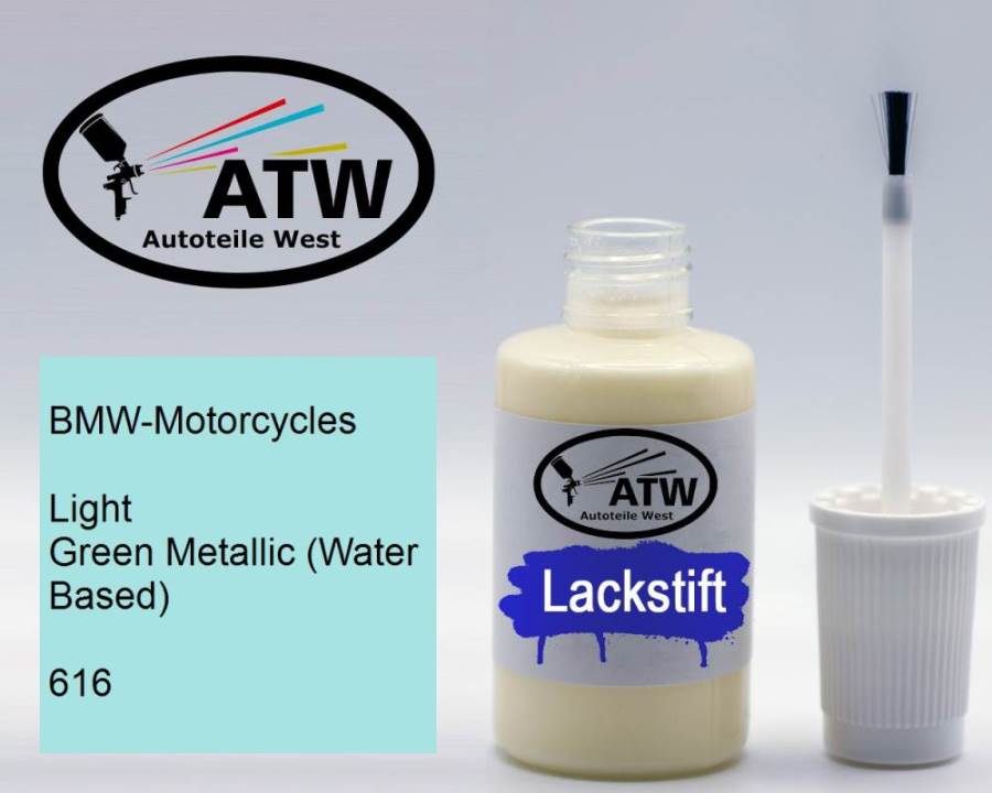 BMW-Motorcycles, Light Green Metallic (Water Based), 616: 20ml Lackstift, von ATW Autoteile West.